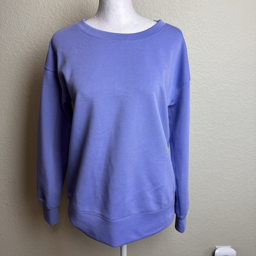 Mondetta Women's Sweatshirt Long Sleeve Jacaranda XS Relaxed Crew Neck